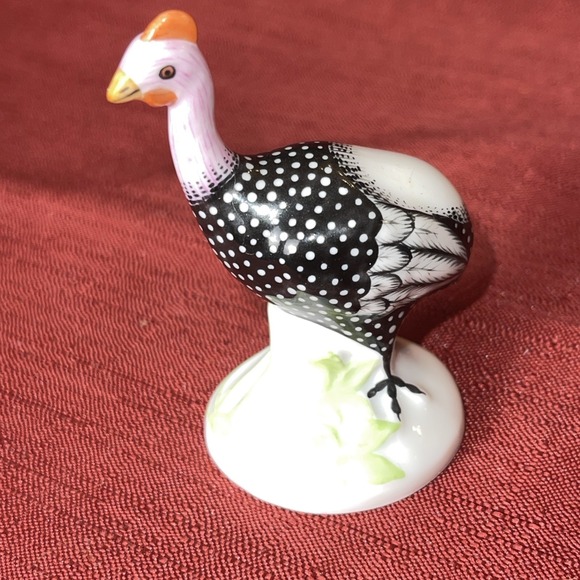 HEREND Hand Painted Porcelain GUINEA HEN GUINEA FOWL BIRD FIGURINE 2 15/16 inch - Picture 11 of 11